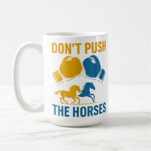 Mug N'enfoncez pas les gants de boxe chevaux amoureux