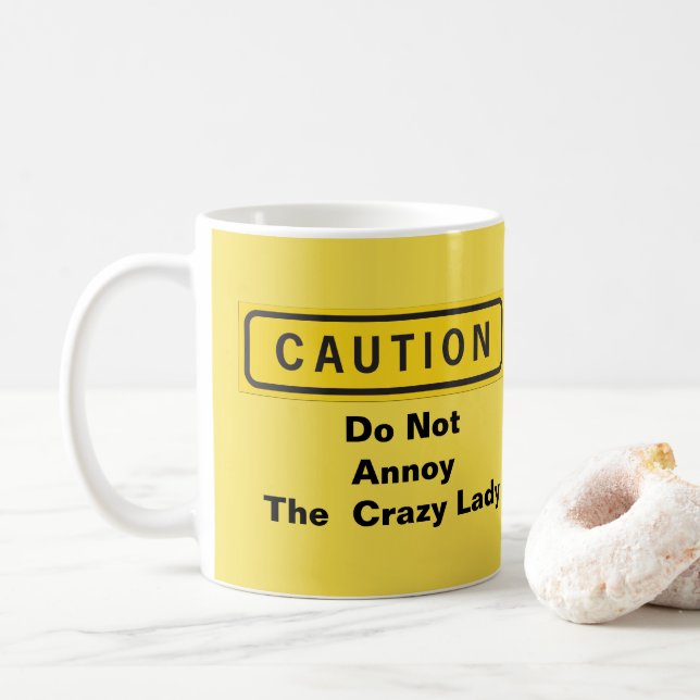 Mug N'ennuyez pas la folle dame (Avec donut)