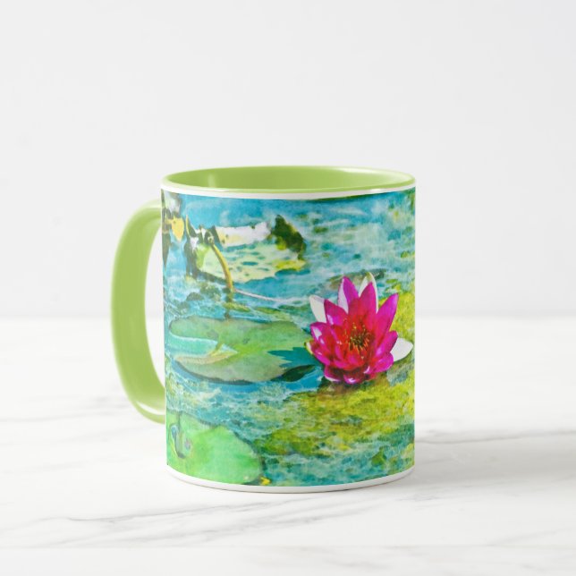 Mug Nénuphar de feuille de nénuphar (Devant gauche)