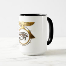 NeoAnkh 3D Œil d'Horus Disque Solaire Ailé Symbole