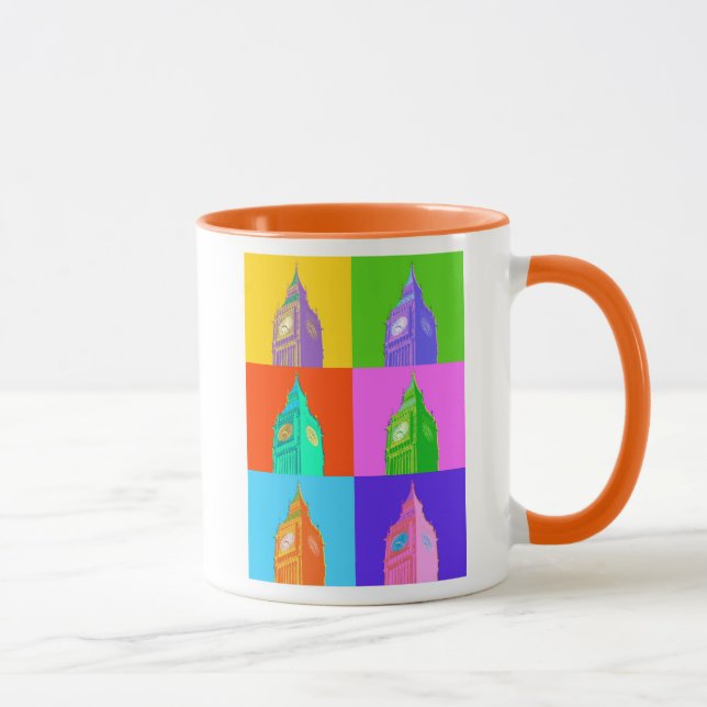Mug Néon Big Ben d'art de bruit (Droite)
