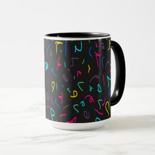 Mug Neon Bright Marques sur Noir