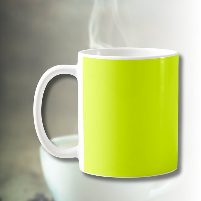 Mug Neon Chartreuse couleur solide | Couleur tendance (Créateur téléchargé)