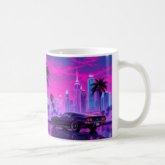 Mug Neon City Tour avec voitures Coffee Cup (Droite)