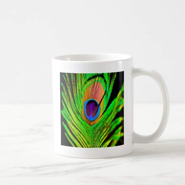 Mug Neon Colors Peacock Feather (Droite)
