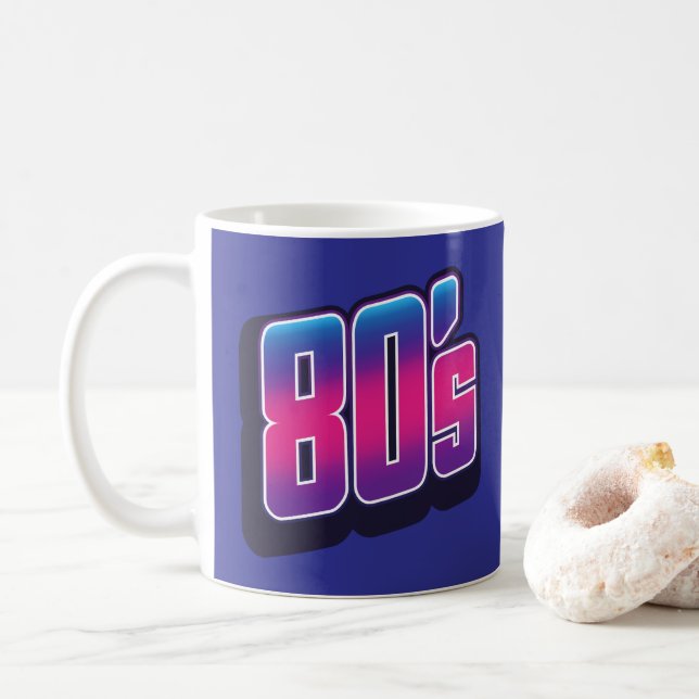 Mug Neon des années 80 (Avec donut)