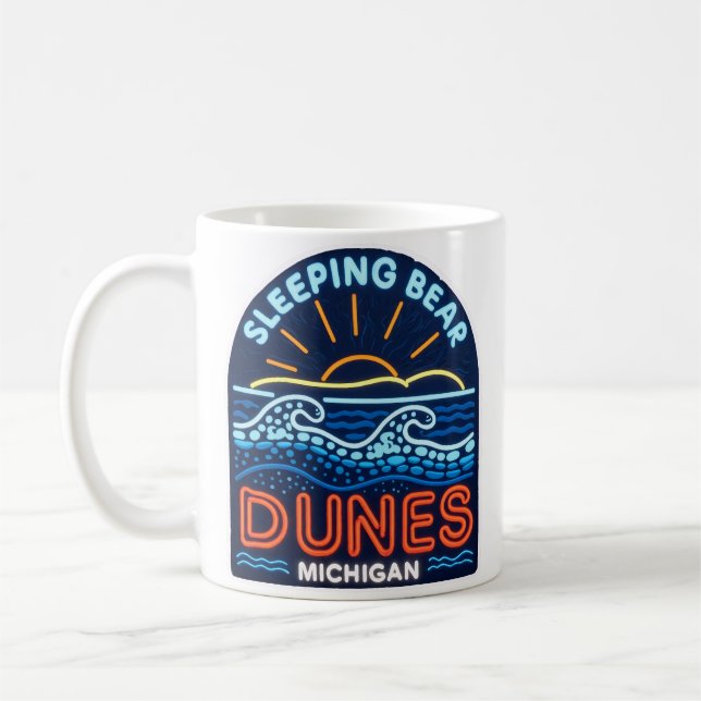 Mug Neon Dunes de l'ours couchage Michigan (Gauche)