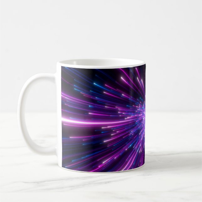 Mug Neon Galaxy Arrière - plan Abstrait cosmique (Gauche)