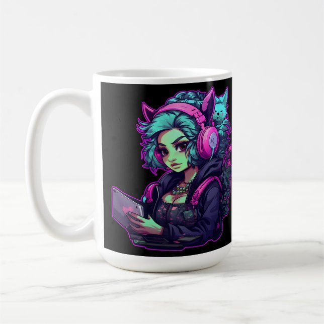 Mug Neon gamer fille (Gauche)