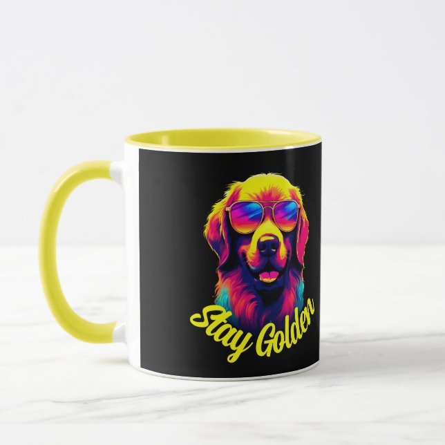 Mug Neon Golden Retriever (Gauche)