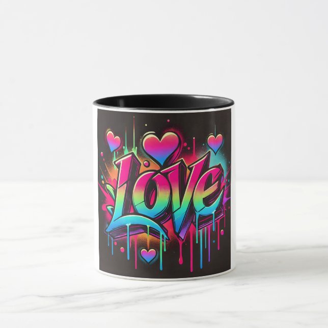 Mug Neon Graffiti Love Street Art (Centre)