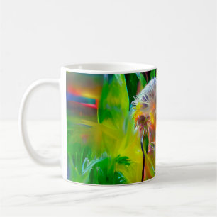 Mug Neon Llow Dandelions dans Dream Garden