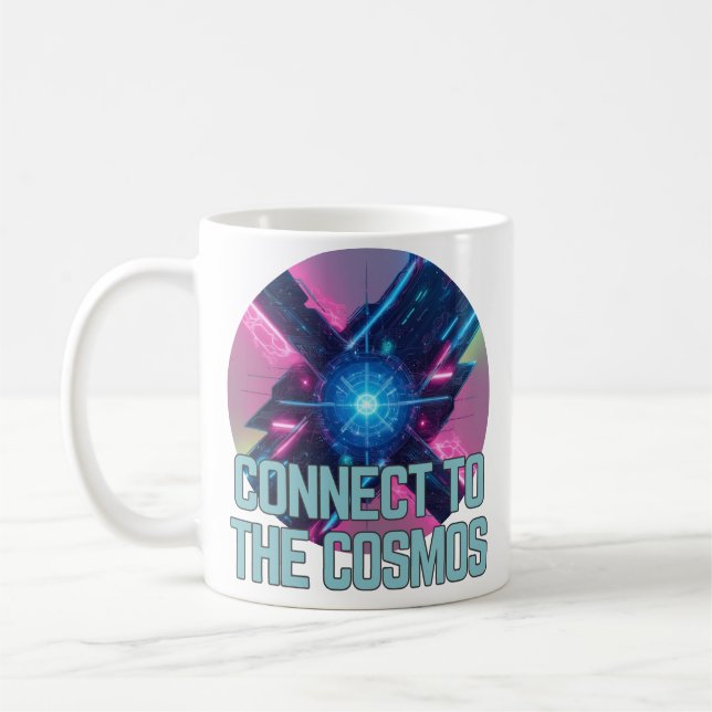 Mug Neon Nexus - Se connecter au cosmos (Gauche)