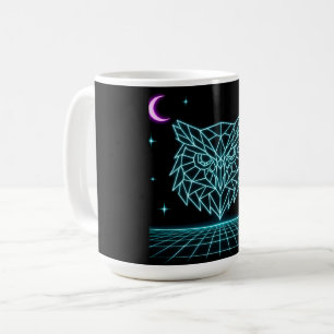 Mug Neon Owl Synthwave - Veilleur de Nuit Rétro