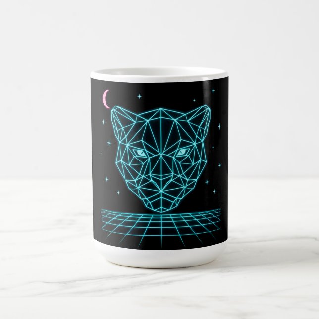 Mug Neon Panther - Synthwave Dark Electric (Centre)