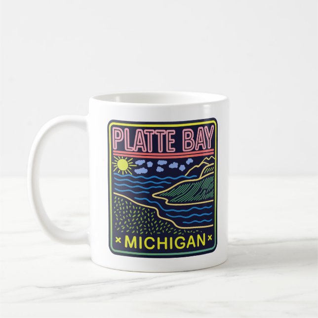 Mug Neon Platte Bay Michigan (Gauche)