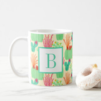 Mug Neon Prickly Pear Ocotillo Cactus Desert Initial