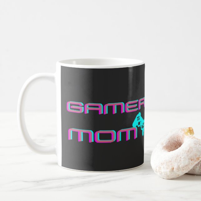 Mug Neon Retro Gamer Mom (Avec donut)