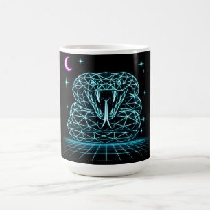 Mug Neon Snake Synthwave - Retro Viper Strike