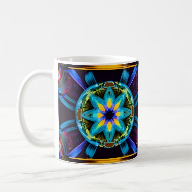 Mug Neon Starburst Kaleidoscope (Gauche)