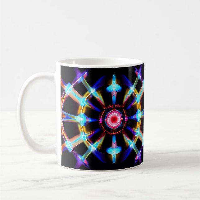 Mug Neon Starburst Kaleidoscope (Gauche)