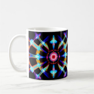 Mug Neon Starburst Kaleidoscope