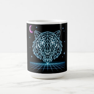 Mug Néon Tiger Synthwave – Striker Électrique Rétro