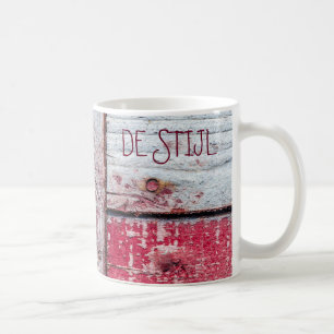Mug Néoplasticisme amusant style d'art en bois personn