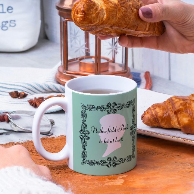 Mug Netherfield Park est à dernier ! Jane Austen Green (Créateur téléchargé)
