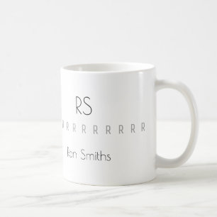 Mug nettoyer le monogramme (nom + initiales)