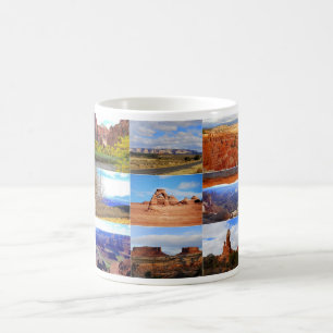 Mug Neuf icônes de collage de paysage de l'Utah
