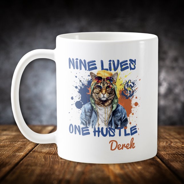Mug Neuf vies une agitation Chat Hip Hop (Créateur téléchargé)