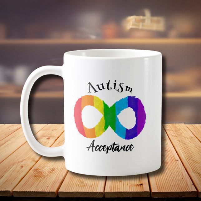 Mug Neurodiversité Autisme Acceptation Arc-en-ciel (Créateur téléchargé)
