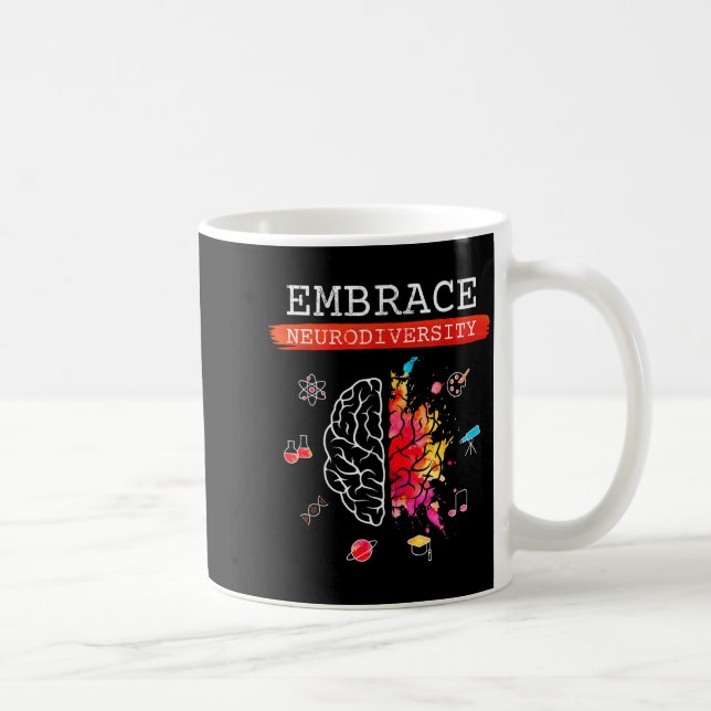 Mug Neurodiversité Embrasser Adhd Autisme Troubles Du  (Droite)