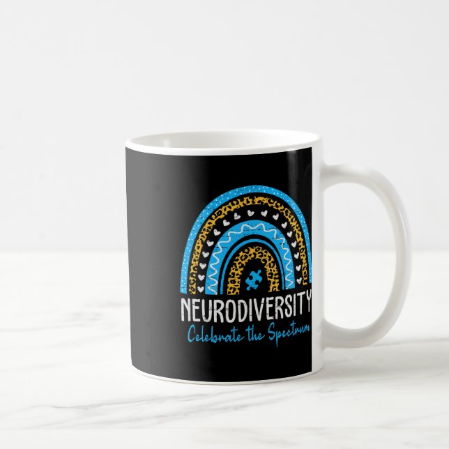 Mug Neurodiversité Spectre Autisme Asd Adhd Rainbow Le (Droite)