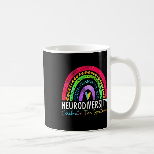 Mug Neurodiversité Spectre de l'autisme Asd Adhd Rainb (Droite)