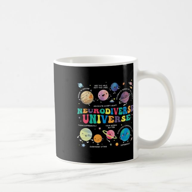 Mug Neurodiversité Universe Planète spatiale Autiste A (Droite)