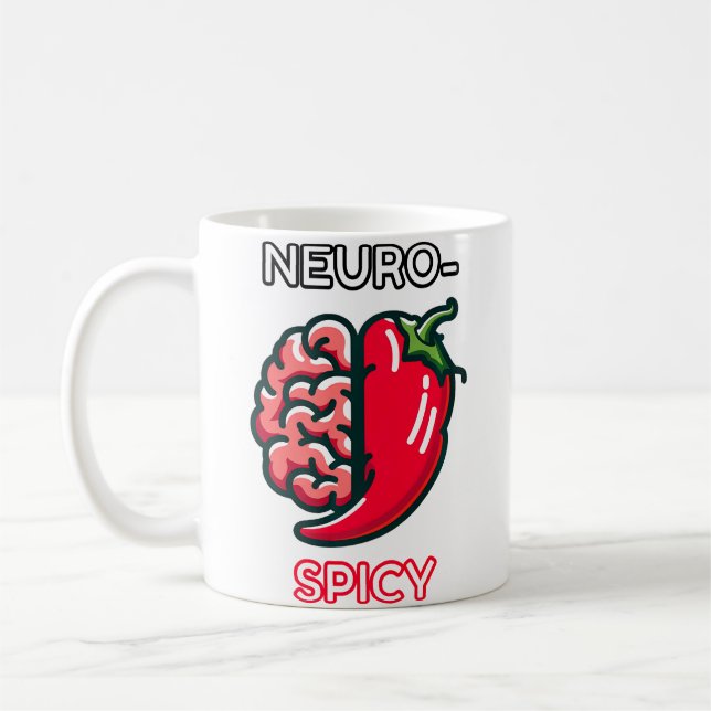 Mug Neuroépicé Neurodivergence Drôle Adhd Autisme Humo (Gauche)