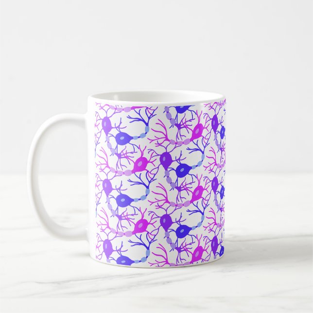 Mug Neurones Connectés Néon Violet (Gauche)