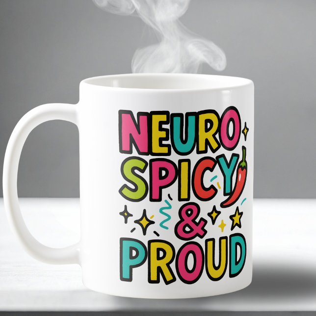 Mug Neurospicy and Proud – Bright Neurodivergent Pride (Créateur téléchargé)