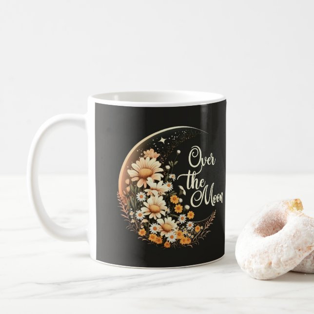 Mug Neutre moderne sur la lune (Avec donut)