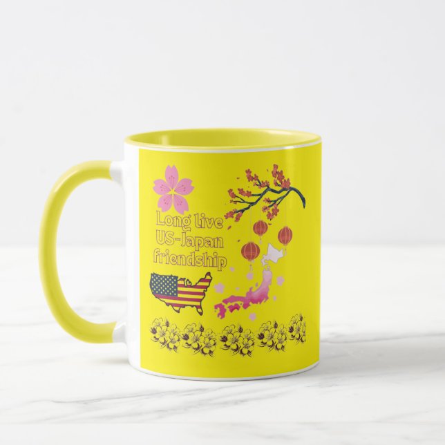 Mug Never ending friendship yellow (Gauche)