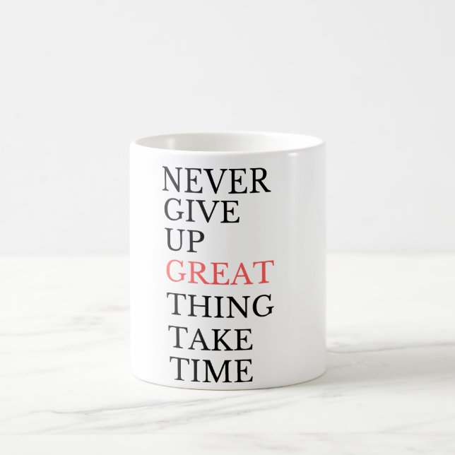 Mug "Never Give Up Taza (Centre)