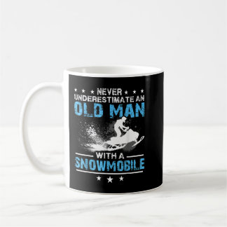 Mug Never underestimate an old man with a snowmobile