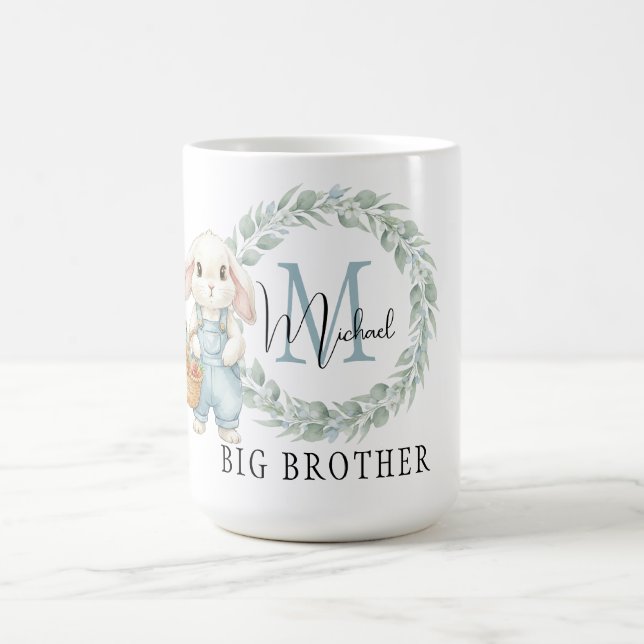 Mug New Big Brother Gift Watercolor Rabbit Ceramic (Centre)