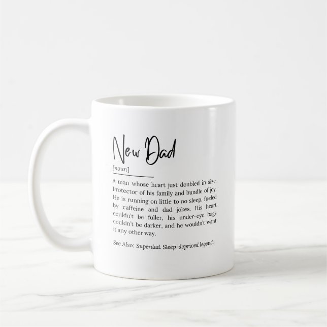 Mug New Dad Definition – Funny and Heartwarming Quote (Gauche)