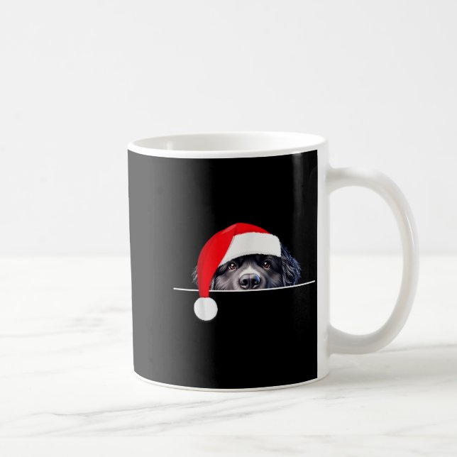 Mug New Foundland Dog Lover Funny Santa Hat Christmas  (Droite)