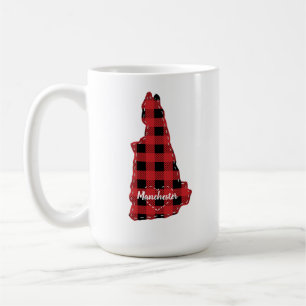Mug New Hampshire Hometown State Plaid Christmas