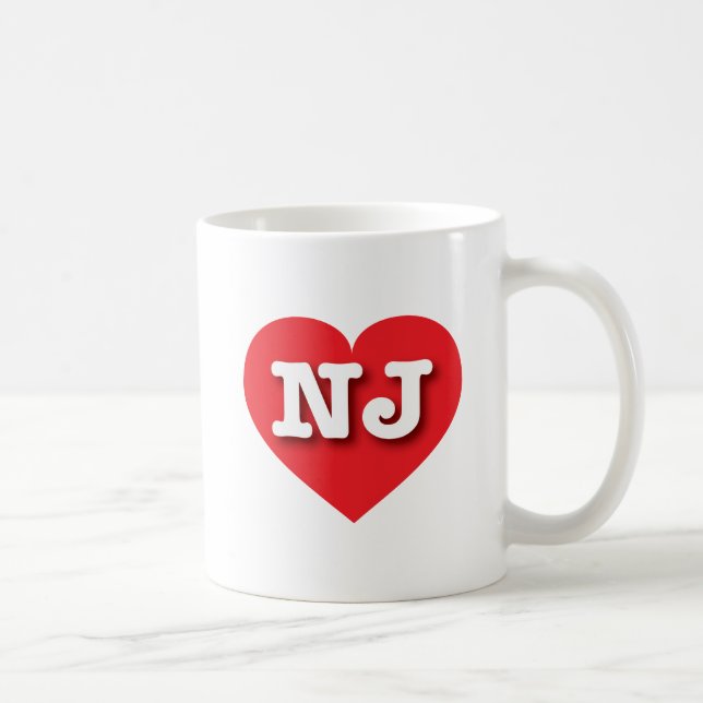 Mug New Jersey Red Heart - J'aime NJ (Droite)