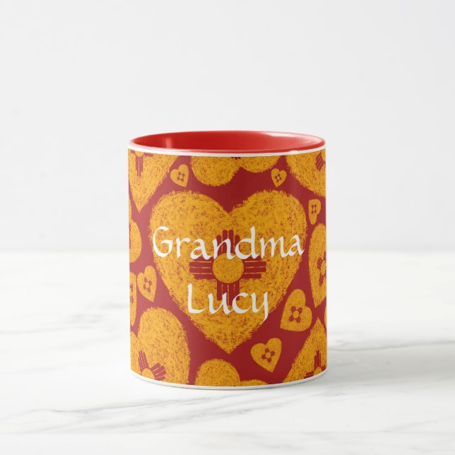 Mug New Mexico Zia Heart (Centre)